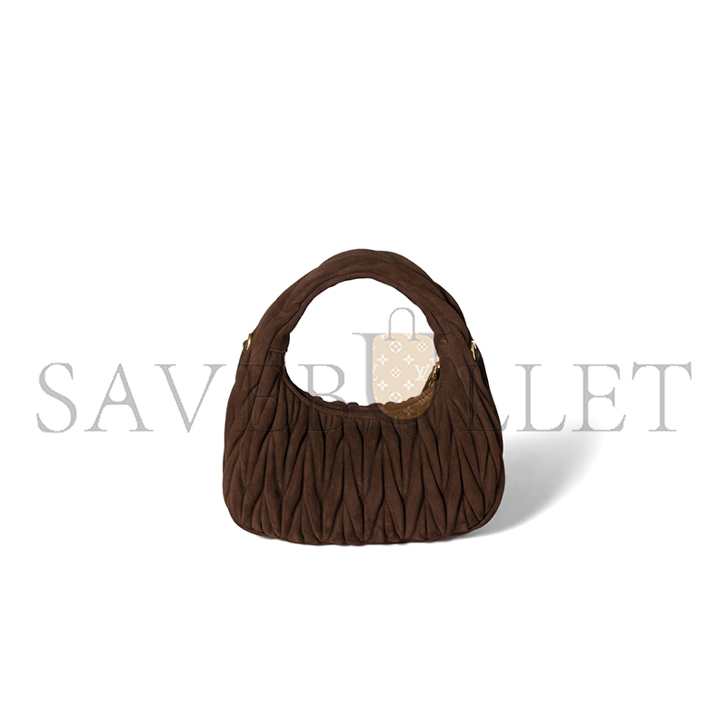 MIU MIU WANDER MATELASSÉ SUEDE BAG 5BC125 (20*17*6cm)